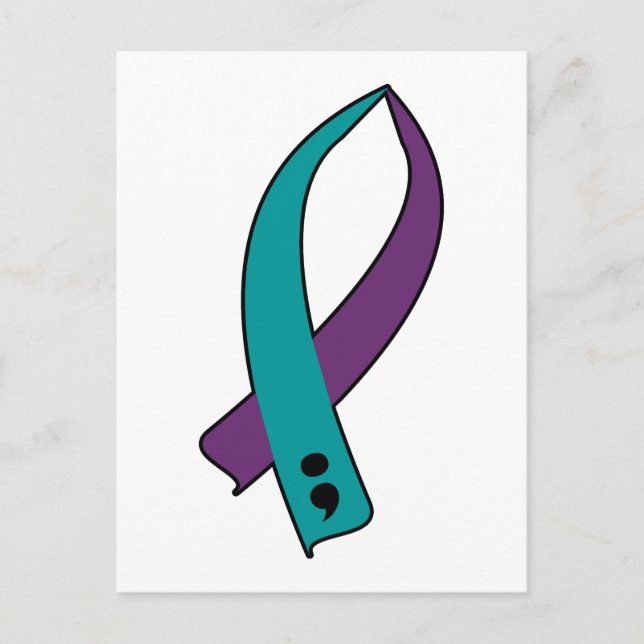 Suicide Awareness Ribbon Postcard (Front)