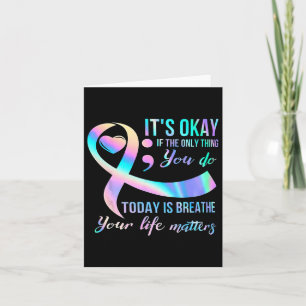 Suicide Awareness Semicolon 988 Gift Ideas Card