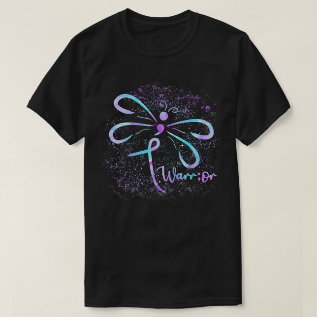 Suicide Awareness Semicolon Dragonfly Mental Healt T-Shirt (Design Front)