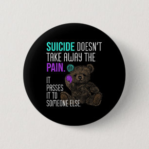 Suicide Awareness Semicolon Mental Health Positive 6 Cm Round Badge