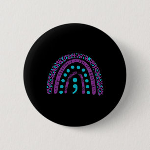 Suicide Awareness Semicolon - Suicide Prevention A 6 Cm Round Badge