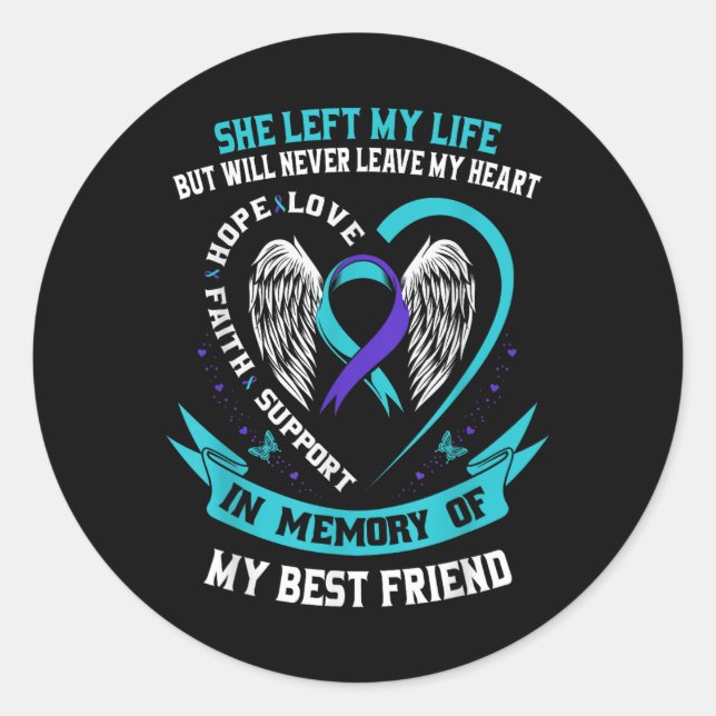 Suicide Awareness Shirt Best Friend Prevention Shi Classic Round Sticker (Front)