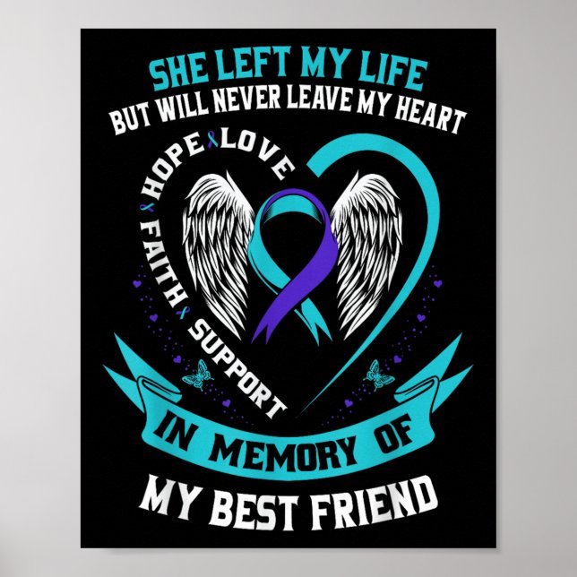 Suicide Awareness Shirt Best Friend Prevention Shi Poster (Front)