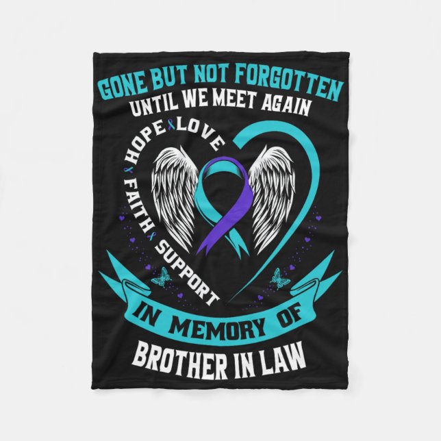 Suicide Awareness Shirt Brother In Law Mens Women  Fleece Blanket (Front)