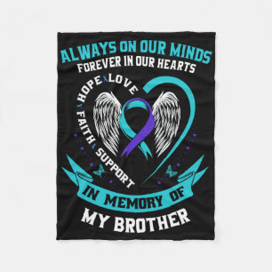 Suicide Awareness Shirt Brother Mens Women Prevent Fleece Blanket