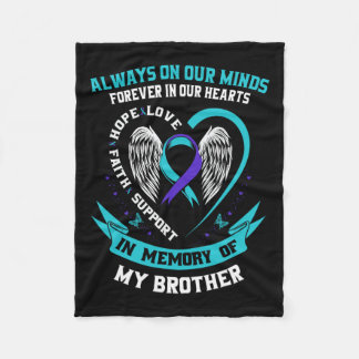Suicide Awareness Shirt Brother Mens Women Prevent Fleece Blanket