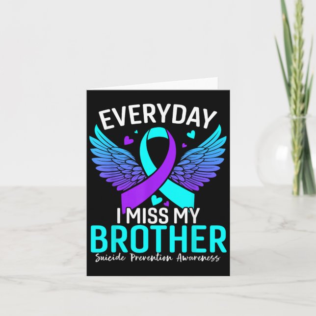 Suicide Awareness Shirt Brother Suicide Prevention Card (Front)