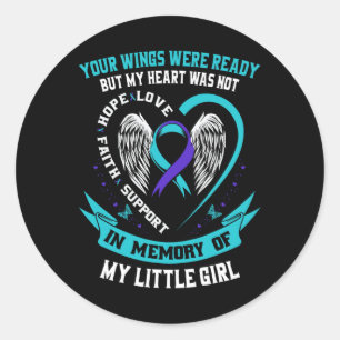 Suicide Awareness Shirt Daughter Little Girl Preve Classic Round Sticker