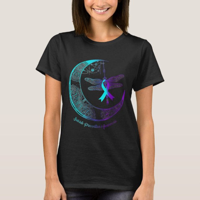 Suicide Awareness Shirt Dragonfly Moon Suicide Pre (Front)