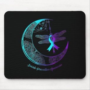 Suicide Awareness Shirt Dragonfly Moon Suicide Pre Mouse Mat