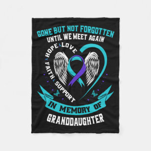 Suicide Awareness Shirt Granddaughter Mens Women Fleece Blanket
