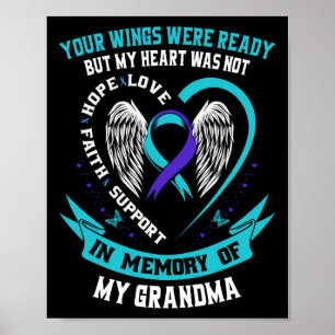 Suicide Awareness Shirt Grandma Prevention Items F Poster