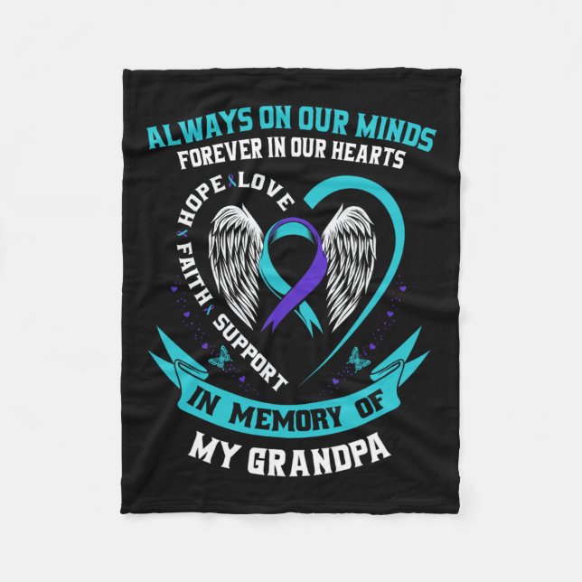 Suicide Awareness Shirt Grandpa Mens Women Prevent Fleece Blanket (Front)