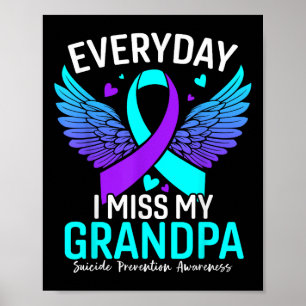 Suicide Awareness Shirt Grandpa Suicide Poster