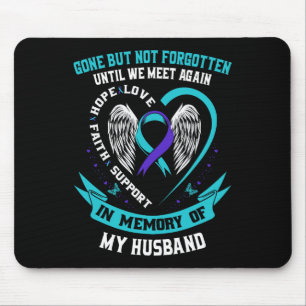 Suicide Awareness Shirt Husnd Gone But Not Forgott Mouse Mat