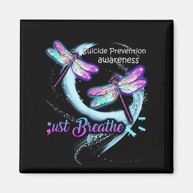 Suicide Awareness Shirt Just Breathe Suicide Preve Magnet (Front)