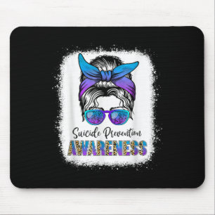 Suicide Awareness Shirt Messy Bun Hair Suicide Mouse Mat