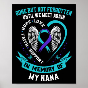 Suicide Awareness Shirt Nana Gone But Not Forgotte Poster