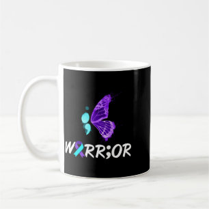 Suicide Awareness Shirt Semicolon Butterfly Coffee Mug