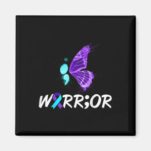 Suicide Awareness Shirt Semicolon Butterfly Suicid Magnet