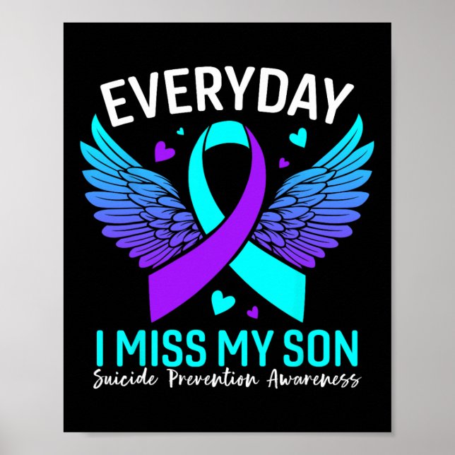 Suicide Awareness Shirt Son Suicide Prevention Awa Poster (Front)