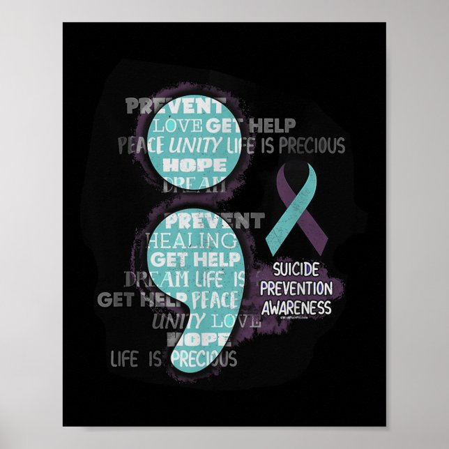 Suicide Awareness Shirt Suicide Prevention Poster (Front)