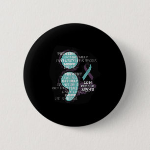 Suicide Awareness Shirt Suicide Prevention Semicol 6 Cm Round Badge