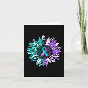 Suicide Awareness Shirt Sunflower Suicide Preventi Card