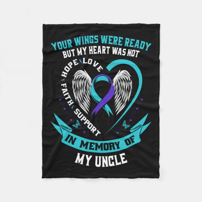 Suicide Awareness Shirt Uncle Niece Nephew Prevent Fleece Blanket (Front)