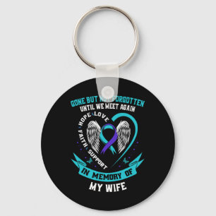 Suicide Awareness Shirt Wife Gone But Not Forgotte Key Ring