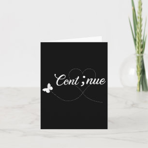 Suicide Awareness Shirt Women Continue Semicolon Card