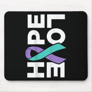 Suicide Awareness - Sideways Hope Love Prevention Mouse Mat