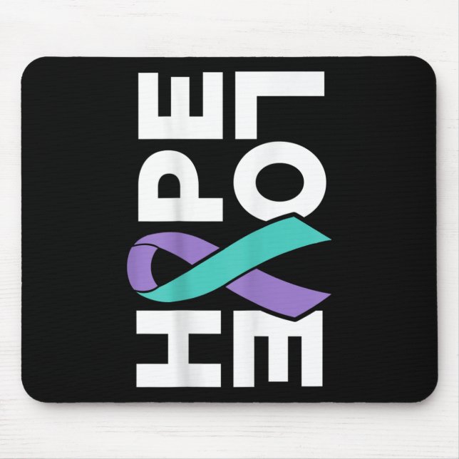 Suicide Awareness - Sideways Hope Love Prevention  Mouse Mat (Front)
