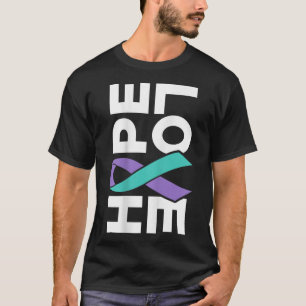 Suicide Awareness - Sideways Hope Love Prevention T-Shirt