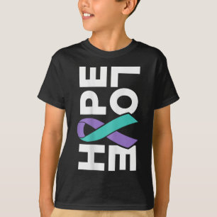 Suicide Awareness - Sideways Hope Love Prevention T-Shirt