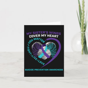Suicide Awareness Sister Loving Memory Prevention Card