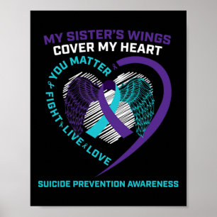 Suicide Awareness Sister Loving Memory Prevention Poster