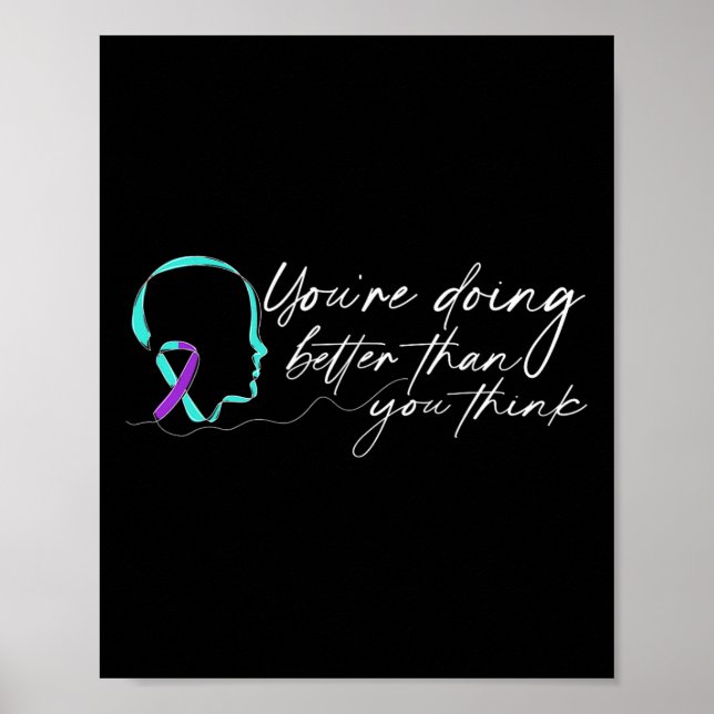 Suicide Awareness Suicide Prevention Support Survi Poster (Front)