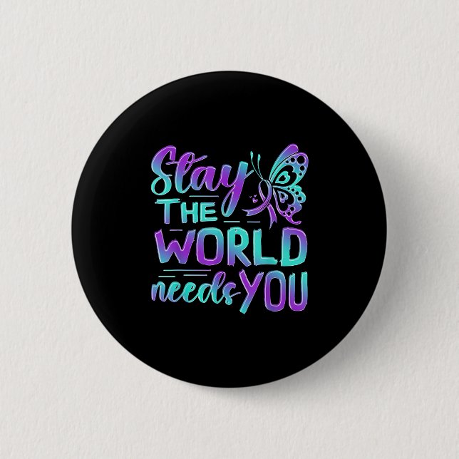 Suicide Awareness Suicide Prevention Suprt Survivo 6 Cm Round Badge (Front)