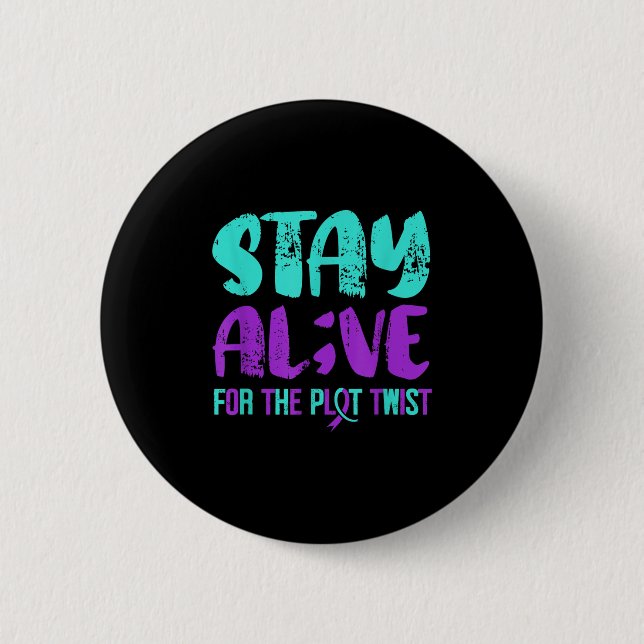 Suicide Awareness Suicide Prevention Suprt Survivo 6 Cm Round Badge (Front)