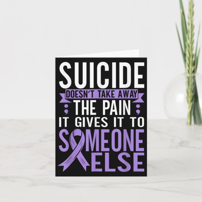 Suicide Awareness Suicide Prevention Suprt Survivo Card (Front)