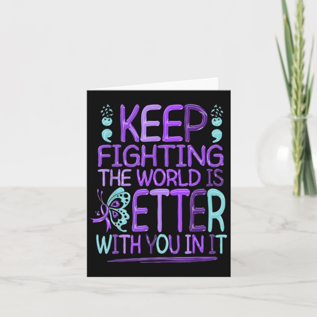 Suicide Awareness Suicide Prevention Suprt Survivo Card (Front)