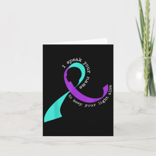 Suicide Awareness Suicide Prevention Suprt Survivo Card