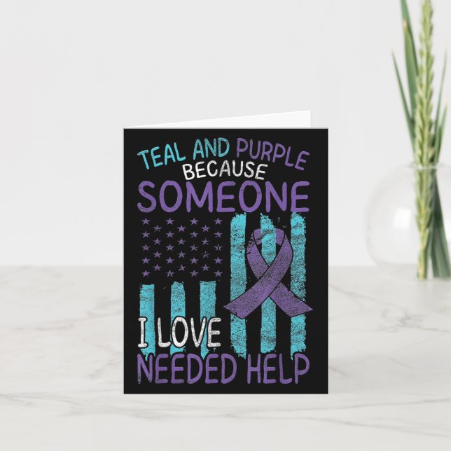 Suicide Awareness Suicide Prevention Suprt Survivo Card (Front)