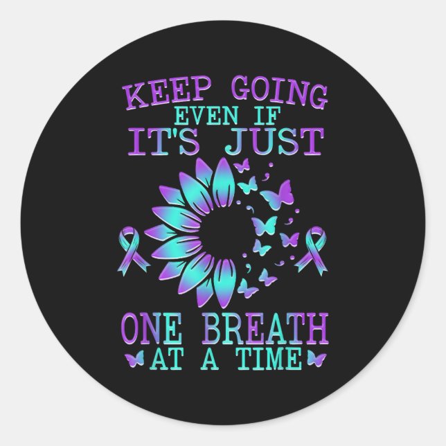 Suicide Awareness Suicide Prevention Suprt Survivo Classic Round Sticker (Front)