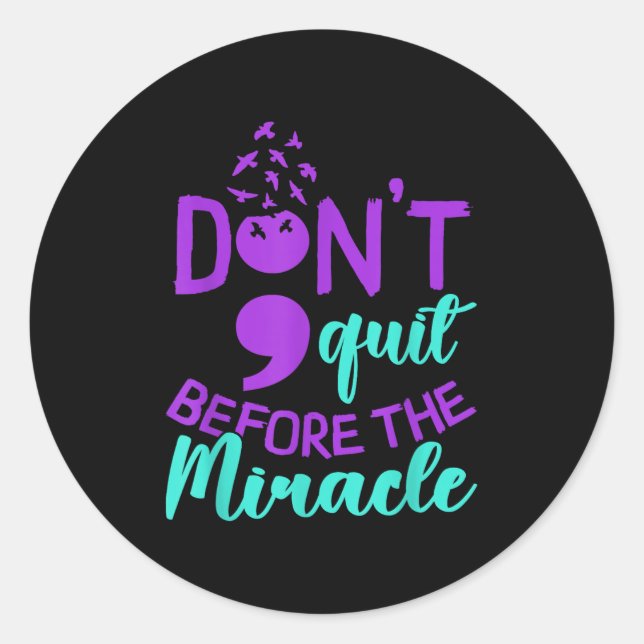 Suicide Awareness Suicide Prevention Suprt Survivo Classic Round Sticker (Front)