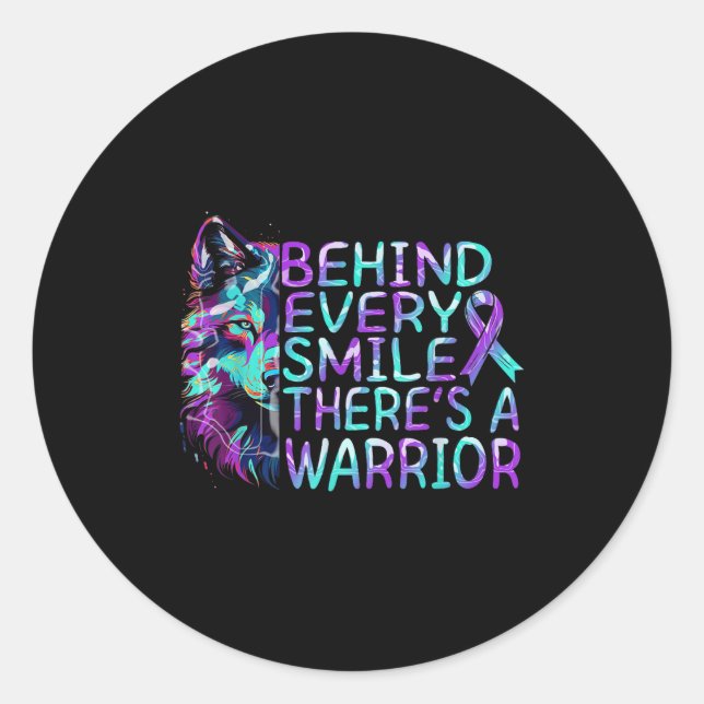 Suicide Awareness Suicide Prevention Suprt Survivo Classic Round Sticker (Front)