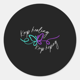 Suicide Awareness Suicide Prevention Suprt Survivo Classic Round Sticker