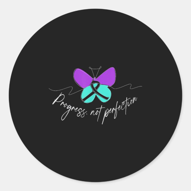 Suicide Awareness Suicide Prevention Suprt Survivo Classic Round Sticker (Front)