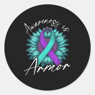 Suicide Awareness Suicide Prevention Suprt Survivo Classic Round Sticker